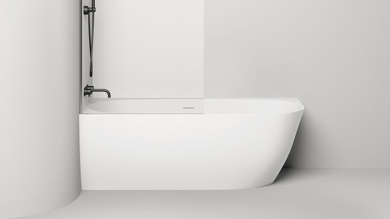 Ванна угловая Salini S-Stone Sofia Corner L 102525M 170x85x59 (белый матовый), донный клапан, сифон, слив-перелив, левосторонняя
