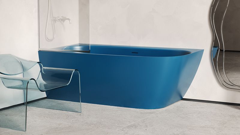 Ванна угловая Salini S-Sense Sofia Corner L 102515GF 170x85x59 (покраска RAL полностью, глянцевый), донный клапан, сифон, слив-перелив, левосторонняя