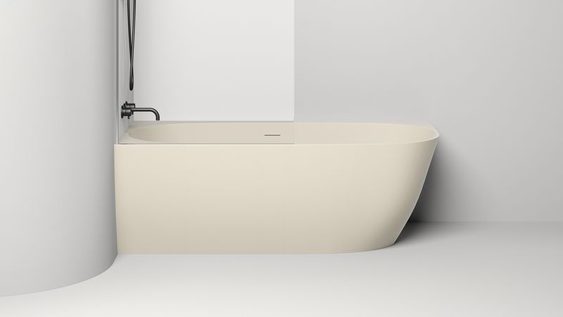 Ванна угловая Salini S-Stone Sofia Corner L 102525MF 170x85x59 (покраска RAL полностью, матовый), донный клапан, сифон, слив-перелив, левосторонняя