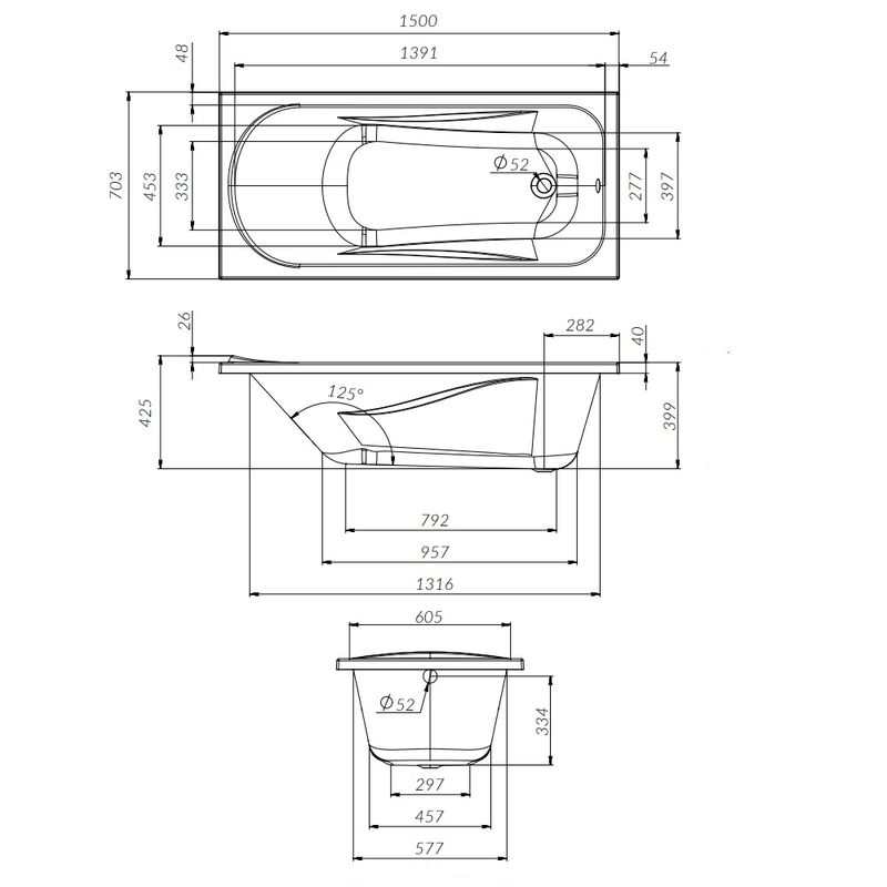 Ванна встраиваемая AM.PM Sense W76A-150-070W-A 150x70