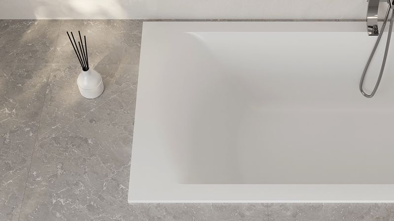 Ванна встраиваемая Salini S-Sense Cascata 104313GF 170.6x75.1x60 (покраска RAL полностью, глянцевый), донный клапан, сифон, слив-перелив