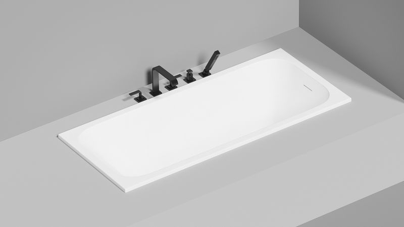 Ванна встраиваемая Salini S-Sense Orlanda 102115G 160x70x 60 (белый глянцевый), донный клапан, сифон,  слив-перелив