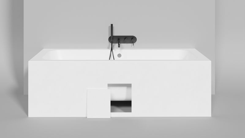 Ванна встраиваемая Salini S-Sense Orlanda Axis 103211G 191x80.5x60 (белый глянцевый), без донного клапана