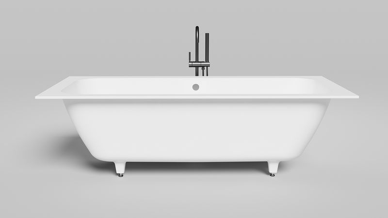 Ванна встраиваемая Salini S-Sense Orlanda Axis 103211MF 191x80.5x60 (покраска RAL полностью, только светлые оттенки, матовый), без донного клапана