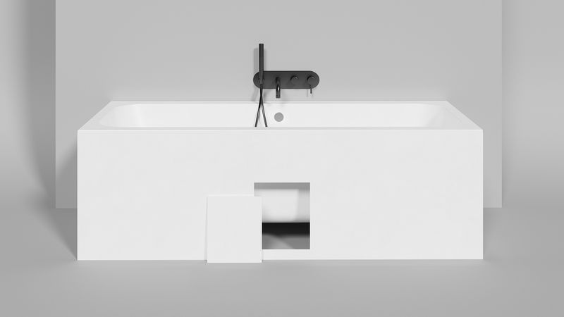 Ванна встраиваемая Salini S-Sense Orlanda Axis 103212GF 180x80x60 (покраска RAL полностью, глянцевый), без донного клапана 