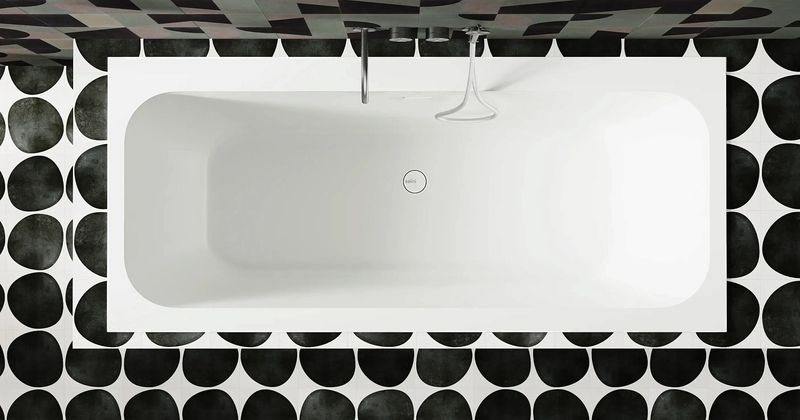 Ванна встраиваемая Salini S-Sense Orlanda Axis Kit 103311G 191x80.5x60 (белый глянцевый), донный клапан, сифон, слив-перелив