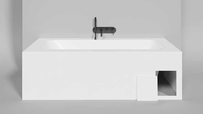 Ванна встраиваемая Salini S-Sense Orlanda Plus 102014G 190x100.4x60 (белый глянцевый), без донного клапана