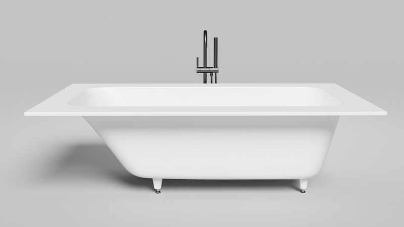 Ванна встраиваемая Salini S-Sense Orlanda Plus Kit 102114M 190x100.4x60 (белый матовый), донный клапан, сифон, слив-перелив