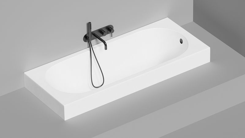 Ванна встраиваемая Salini S-Stone Ornella 102321M 170x75x60 (белый матовый), без донного клапана