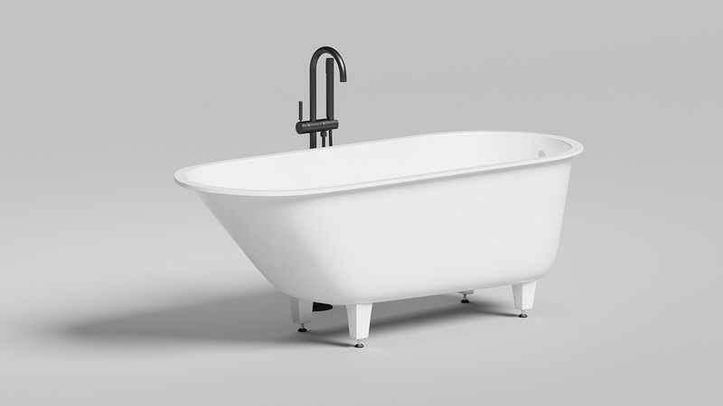 Ванна встраиваемая Salini S-Stone Ornella 102321M 170x75x60 (белый матовый), без донного клапана