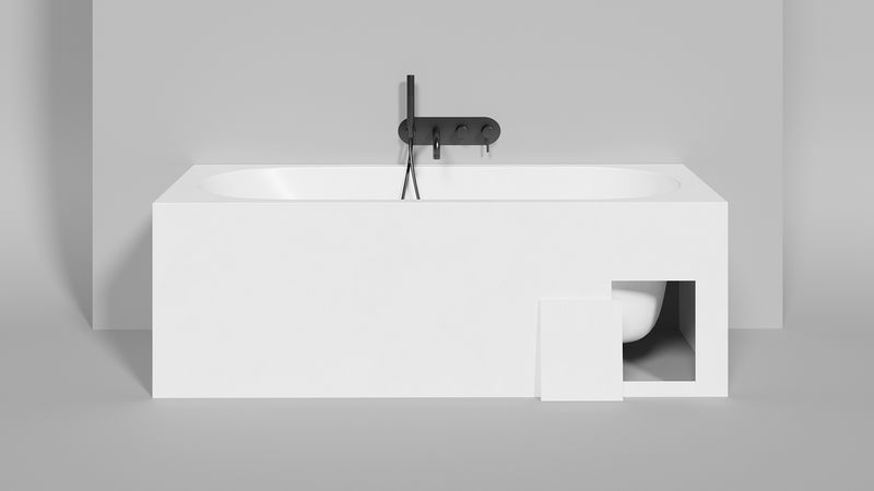 Ванна встраиваемая Salini S-Sense Ornella 102313MF 170x70x54 (покраска RAL полностью, только светлые оттенки, матовый), без донного клапана