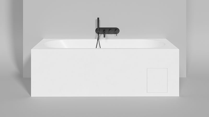 Ванна встраиваемая Salini S-Sense Ornella Kit 102414G 170x80x60 (белый глянцевый),  донный клапан, сифон, слив-перелив