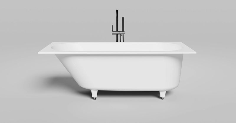 Ванна встраиваемая Salini S-Sense Ornella Kit 102414GF 170x80x60 (покраска RAL полностью, глянцевый),  донный клапан, сифон, слив-перелив