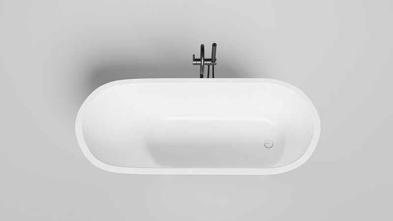 Ванна встраиваемая Salini S-Sense Ornella Kit 102414GF 170x80x60 (покраска RAL полностью, глянцевый),  донный клапан, сифон, слив-перелив