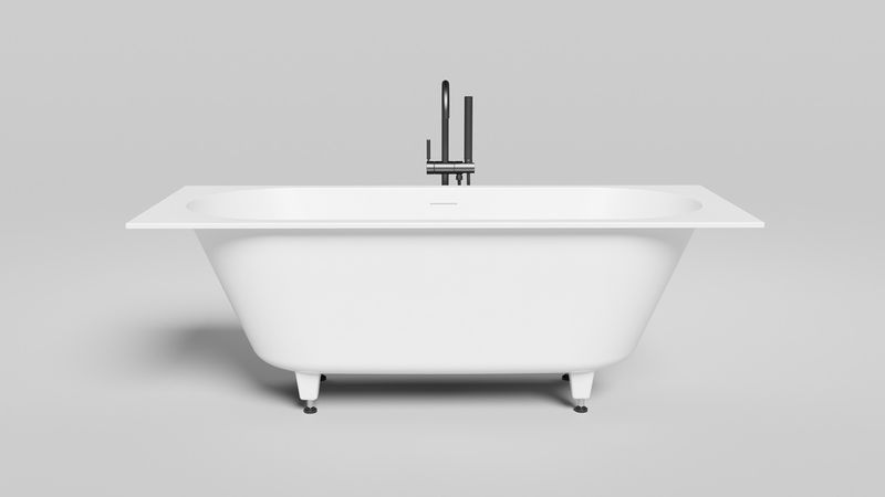 Ванна встраиваемая Salini S-Sense Ornella Axis Kit 104713M 170x70x60 (белый матовый), донный клапан, сифон, слив-перелив