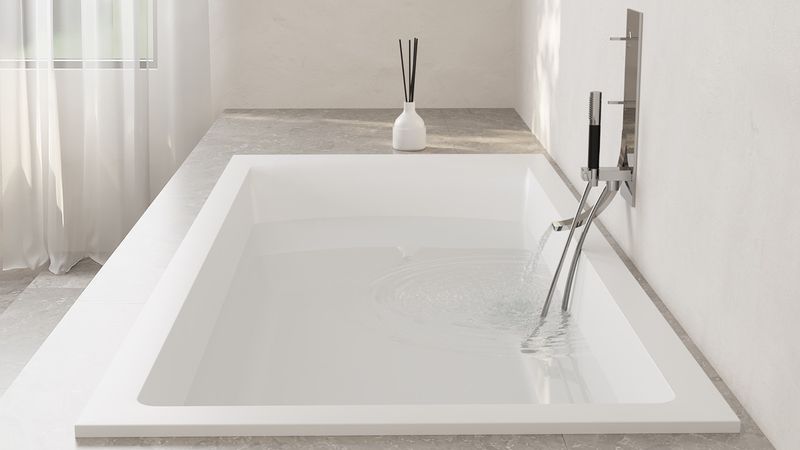 Ванна встраиваемая Salini S-Stone Cascata 104223M 179.6x79.5x60 (белый матовый), без донного клапана