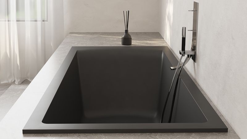 Ванна встраиваемая Salini S-Stone Cascata 104423MF 170x70x55.2 (покраска RAL полностью, матовый), без донного клапана