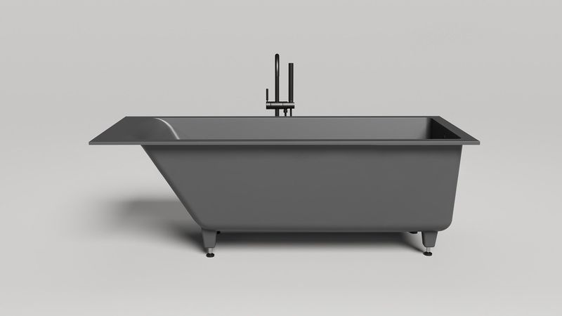 Ванна встраиваемая Salini S-Stone Cascata 104423MF 170x70x55.2 (покраска RAL полностью, матовый), без донного клапана