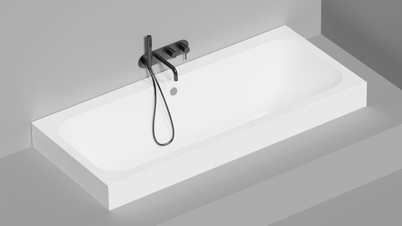 Ванна встраиваемая Salini S-Stone Orlanda Axis 103222MF 180x80x60 (покраска RAL полностью, матовый), без донного клапана