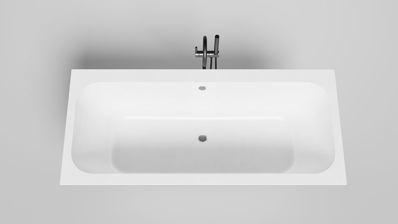 Ванна встраиваемая Salini S-Stone Orlanda Axis 103222MF 180x80x60 (покраска RAL полностью, матовый), без донного клапана