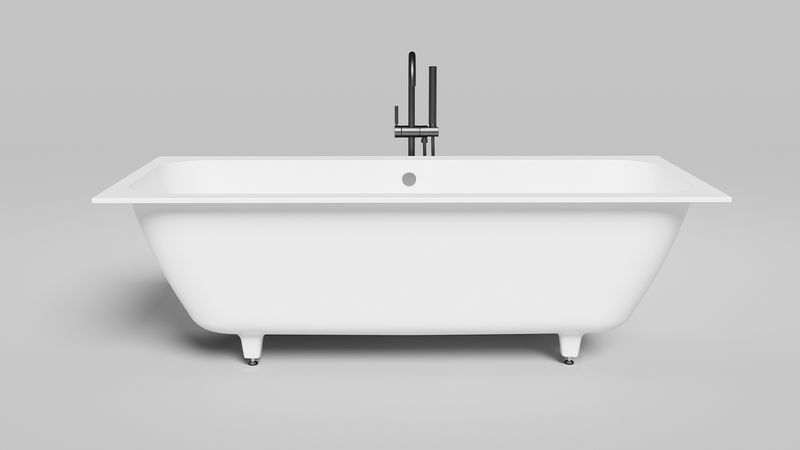 Ванна встраиваемая Salini S-Stone Orlanda Axis 103222MF 180x80x60 (покраска RAL полностью, матовый), без донного клапана
