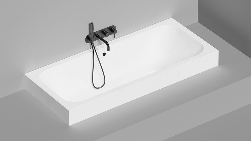 Ванна встраиваемая Salini S-Stone Orlanda Axis 103223M 170x75x60 (белый матовый), без донного клапана