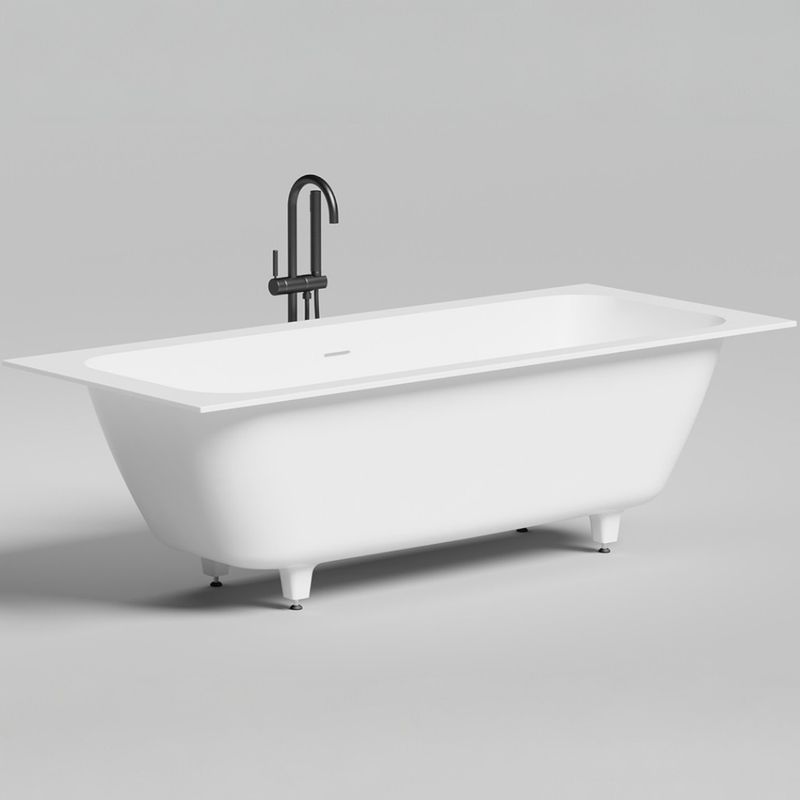 Ванна встраиваемая Salini S-Stone Orlanda Axis Kit 103321M 190.5x79.5x60 (белый матовый), донный клапан, сифон, слив-перелив