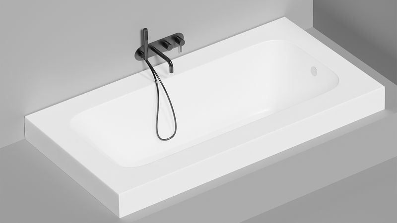 Ванна встраиваемая Salini S-Stone Orlanda Plus 102024M 190x100x60 (белый матовый), без донного клапана