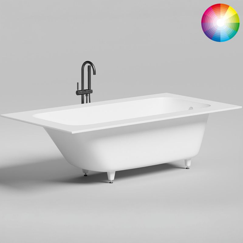 Ванна встраиваемая Salini S-Stone Orlanda Plus 102024MF 190x100x60 (покраска RAL полностью, матовый), без донного клапана