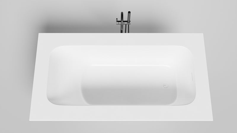 Ванна встраиваемая Salini S-Stone Orlanda Plus Kit 102124M 190x100x60 (белый матовый), донный клапан, сифон, слив-перелив