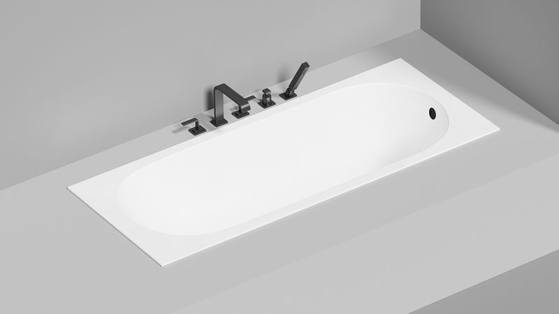 Ванна встраиваемая Salini S-Stone Ornella 102326M 160x70x54 (белый матовый), без донного клапана