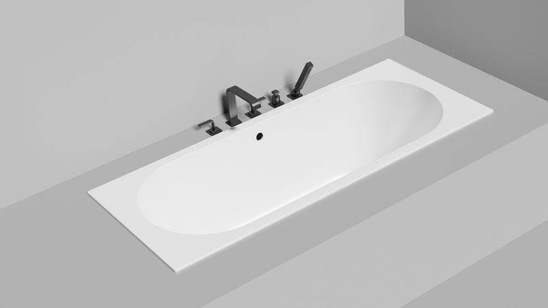Ванна встраиваемая Salini S-Stone Ornella Axis 103423MF 170x75x60 (покраска RAL полностью, матовый), без донного клапана