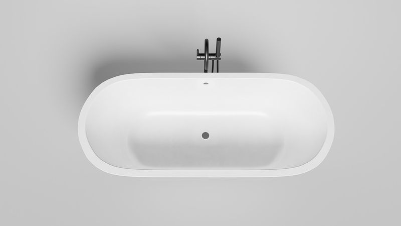 Ванна встраиваемая Salini S-Stone Ornella Axis 103423MF 170x75x60 (покраска RAL полностью, матовый), без донного клапана