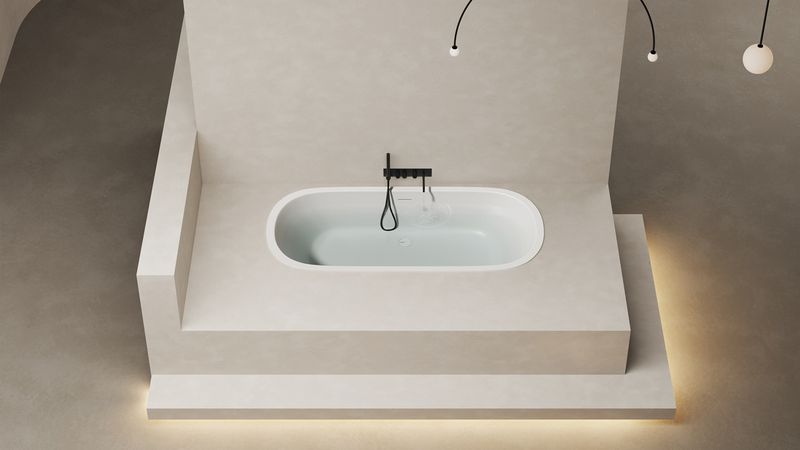 Ванна встраиваемая Salini S-Stone Ornella Axis 103423MF 170x75x60 (покраска RAL полностью, матовый), без донного клапана
