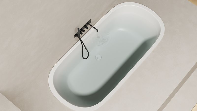 Ванна встраиваемая Salini S-Stone Ornella Axis 103423MF 170x75x60 (покраска RAL полностью, матовый), без донного клапана