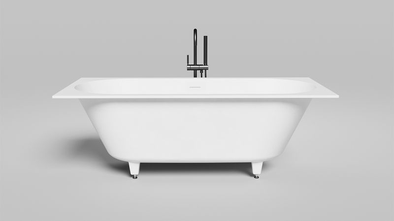 Ванна встраиваемая Salini S-Stone Ornella Axis Kit 103522MF 190x90x63.5 (покраска RAL полностью, матовый), донный клапан, сифон, слив-перелив
