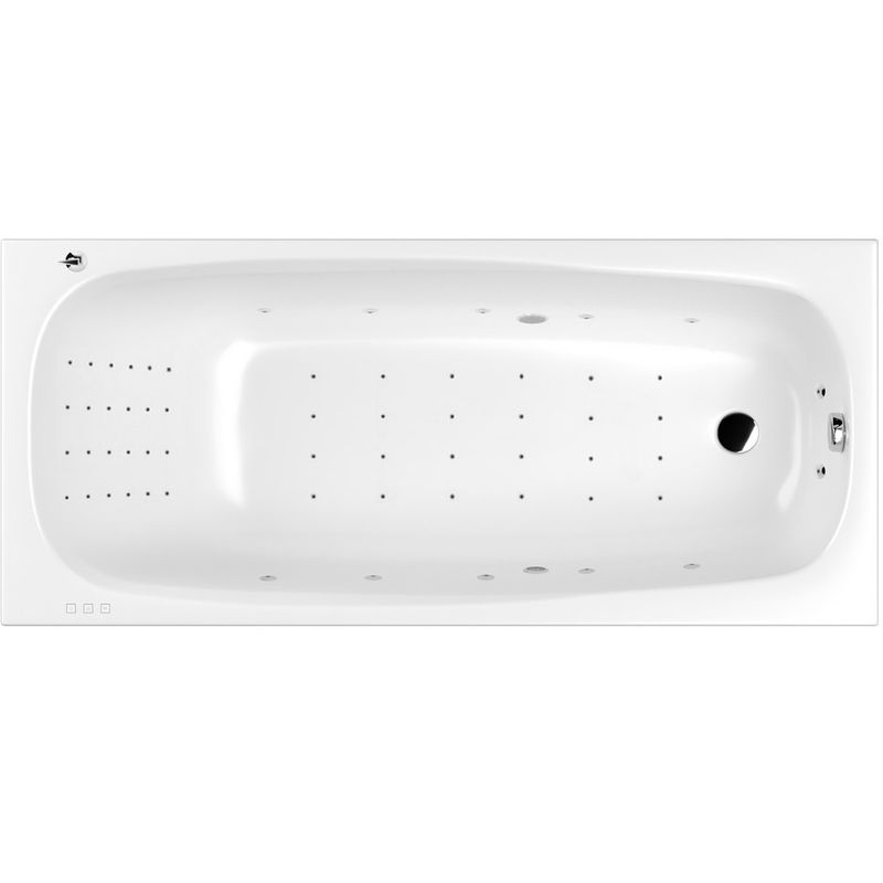 Ванная пристенная акриловая Whitecross Layla NANO 0102.180080.100.NANO.CR 180x80 (белый глянцевый, хром), каркас, слив-перелив