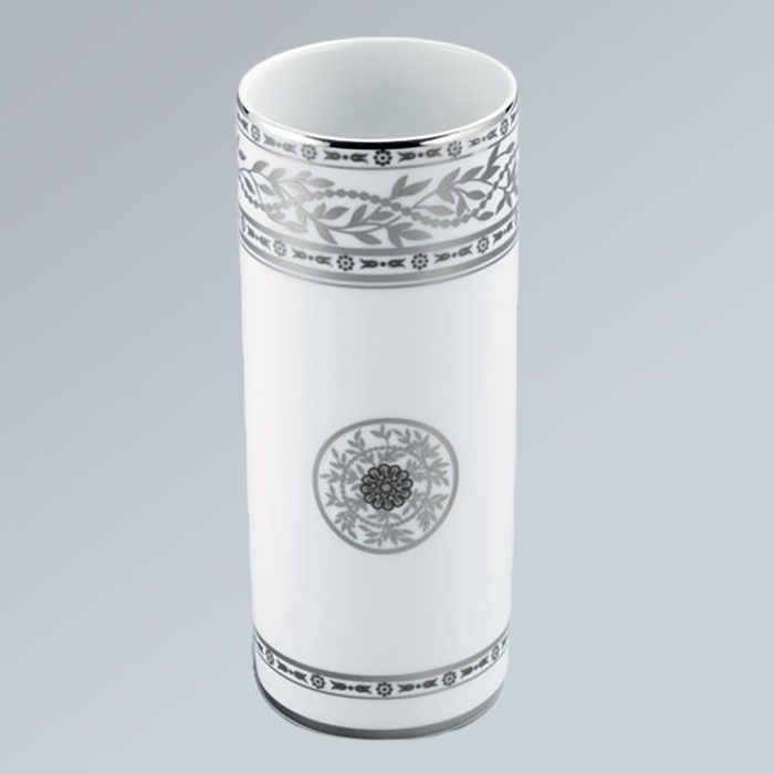 Ваза фарфоровая настольная Marquise platinum decor A7G-A02-4609 (белый, платина)