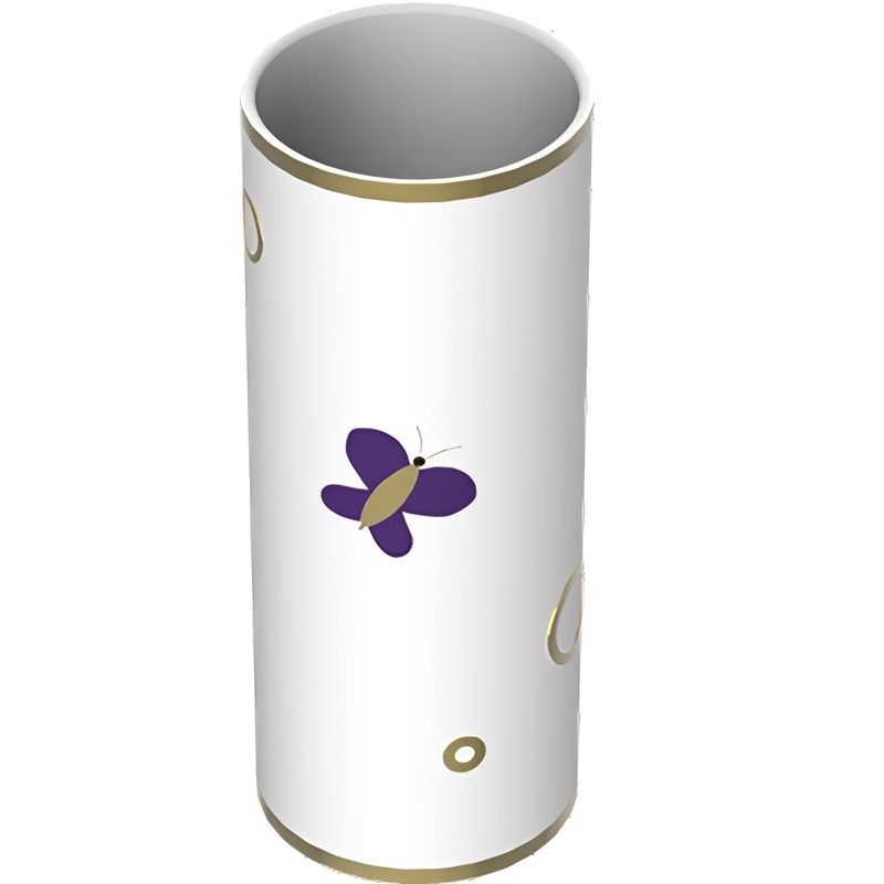 Ваза фарфоровая настольная THG Capucine Vert Decor Platine A7D-A02-4609 (золотой, лиловый, белый)