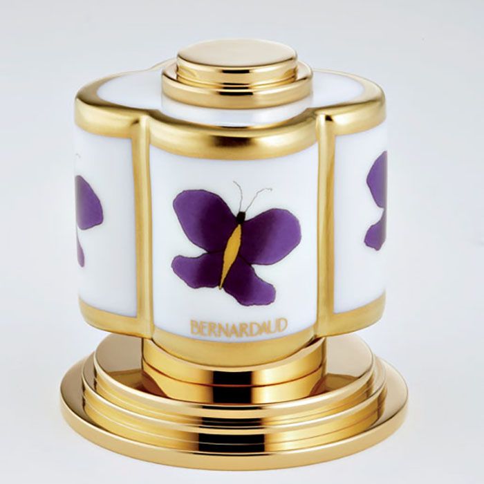 Вентиль смесителя для раковины THG Capucine Mauve Decor Or A7D-F01-35 (золотой, лиловый, белый)