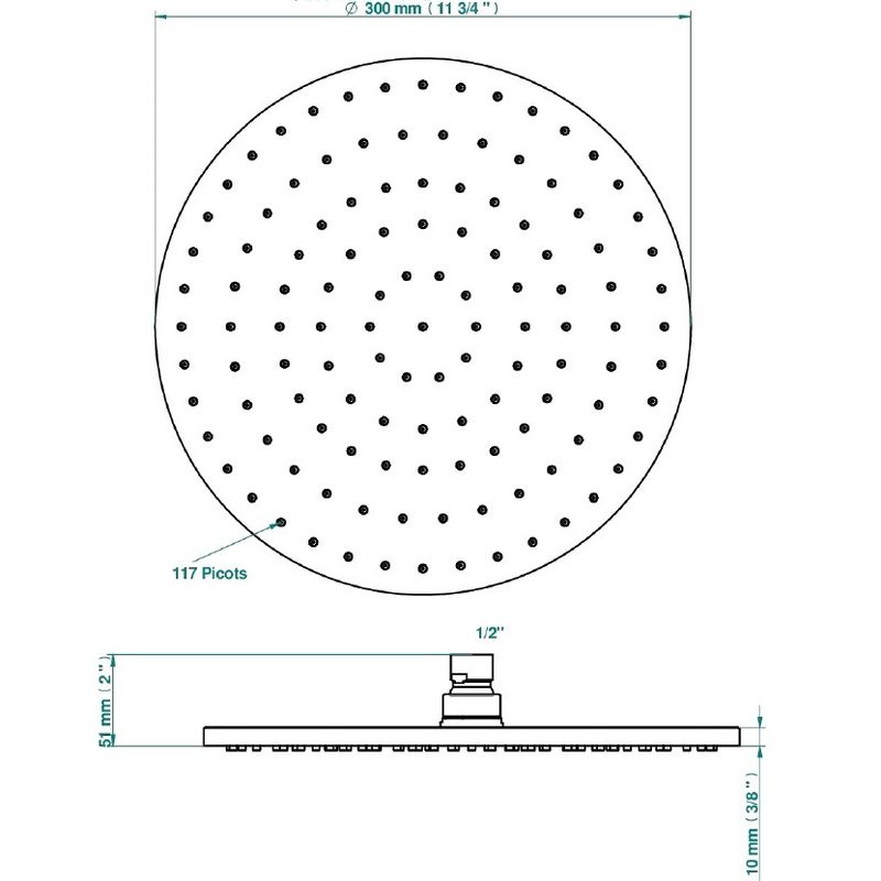 Верхний душ 30x30 THG Mandarine metal G00-F01-280EP (золотой)