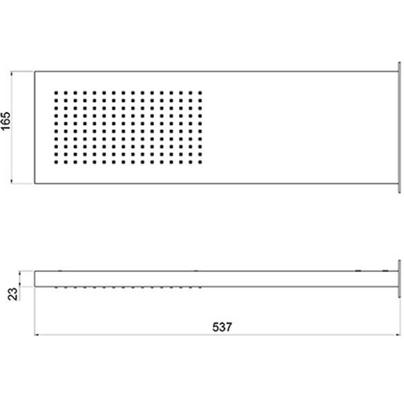 Верхний душ настенный Almar Smart E044200.MS 53.7х16.5 (нержавеющая сталь)