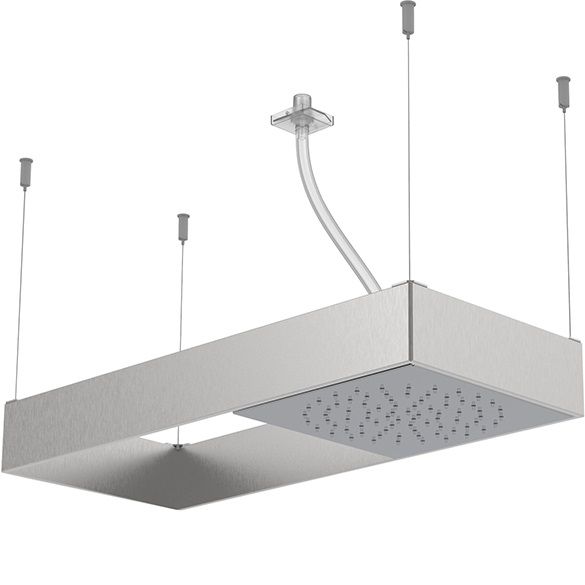 Верхний душ настенный Fima 25.5x25.5 Carlo Frattini Wellness F2993SCR (нержавеющая сталь)