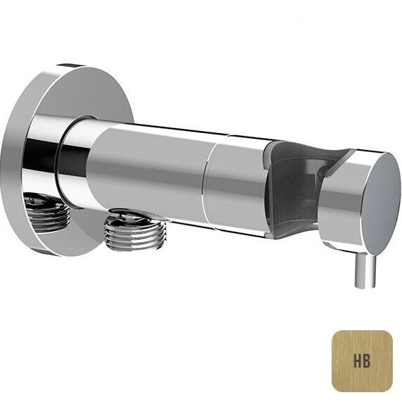 Вывод для шланги с держателем и прогрессивным смесителем Almar E183002.HB (латунь брашированная)