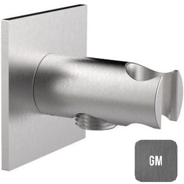 Вывод из стены с держателем для душевой лейки Almar E095034.GM316 (оружейный металл брашированный PVD)