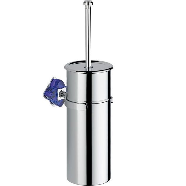 Ёршик для туалета подвесной THG Petale de cristal bleu U6B-A02-4720C (хром, синий хрусталь)