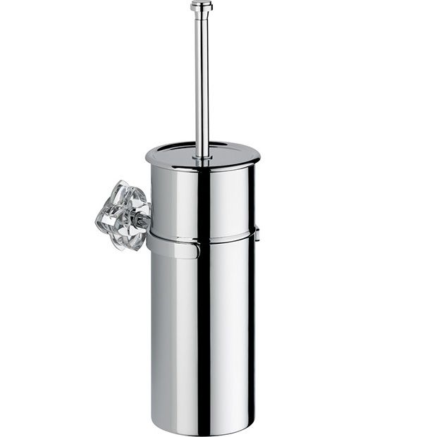 Ёршик для туалета подвесной THG Petale de cristal clair U6A-A02-4720C (хром, прозрачный хрусталь)