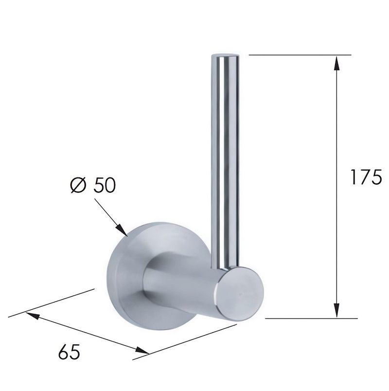 Запаска для туалетной бумаги Remer Minimal Inox Mi62INOXCR