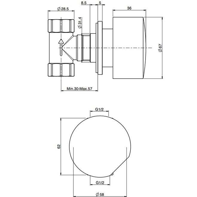 Запорный вентиль Fima Carlo Frattini So F3183/1NS (черный матовый)