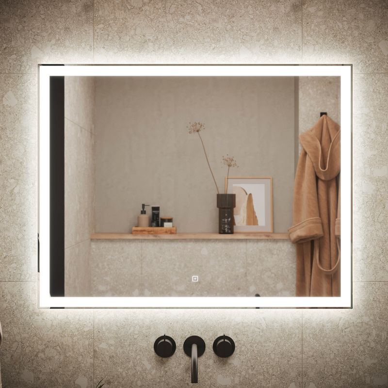 Зеркало Sancos City 2.0 CI2.900 90x70 см. с подсветкой, часами, подогревом, Bluetooth